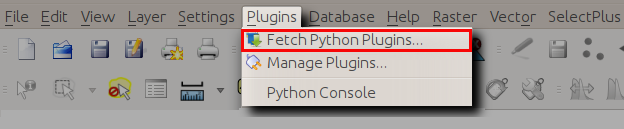 Python plugin menu