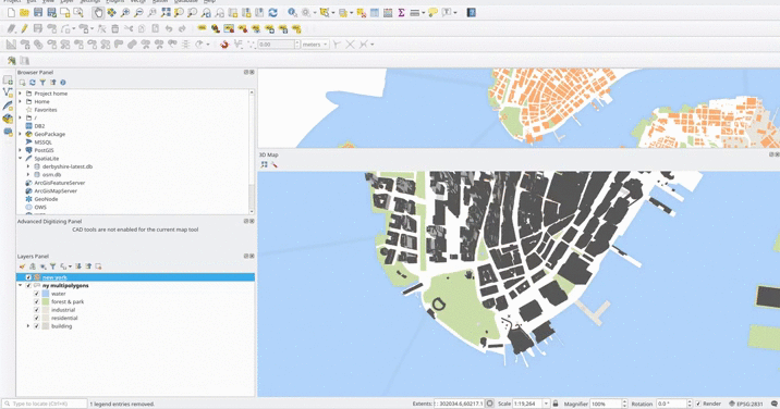 QGIS 3D in action